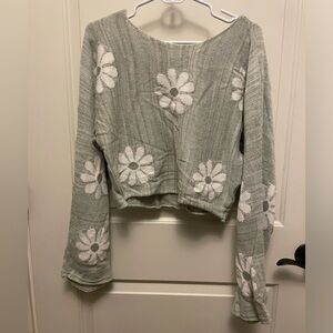 Altar’d State Flower Wide Sleeve Flower Sweater